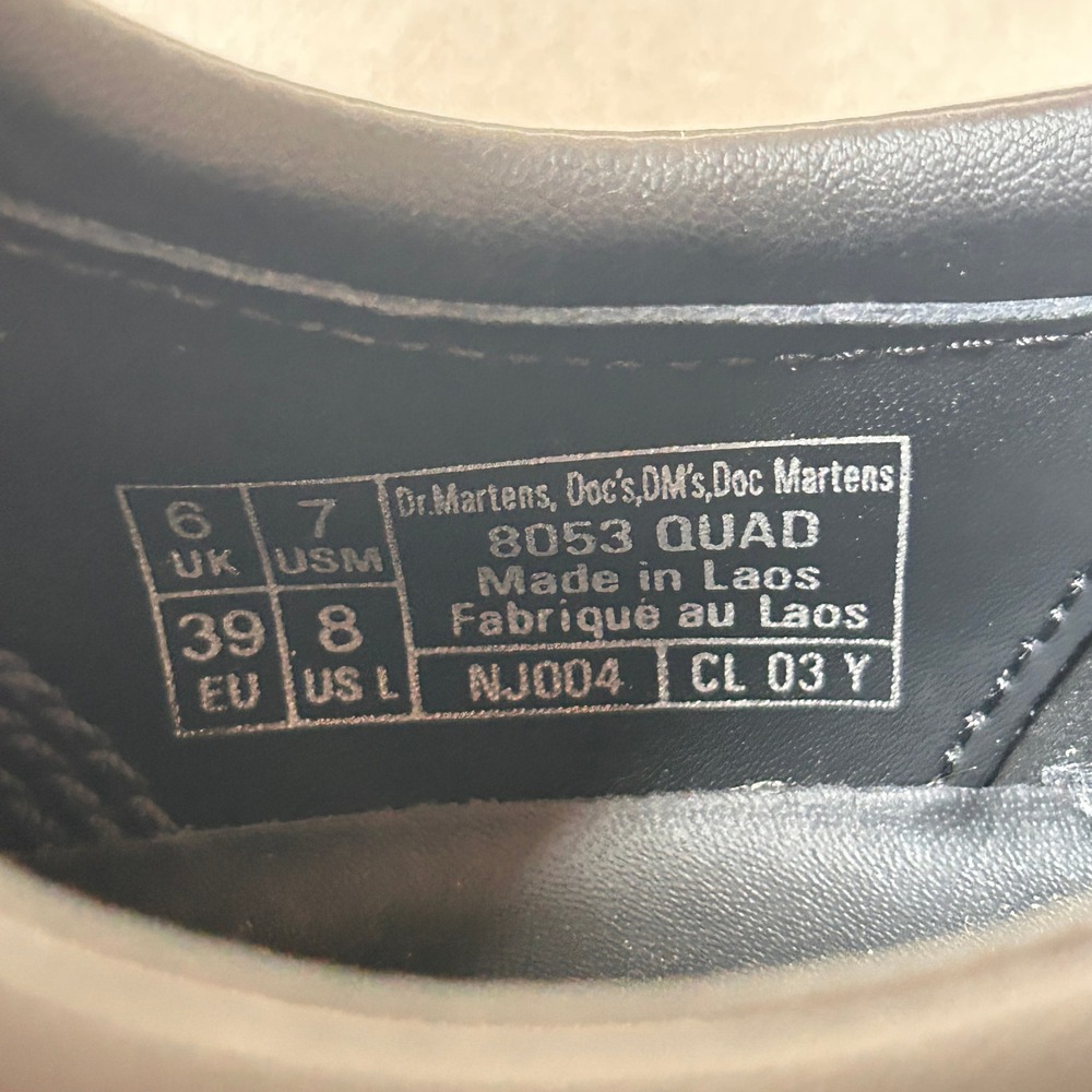 Dr Martens 8053 Quad Platform Oxford Shoes Womens 8 Mens 7 Black Leather - Picture 9 of 11
